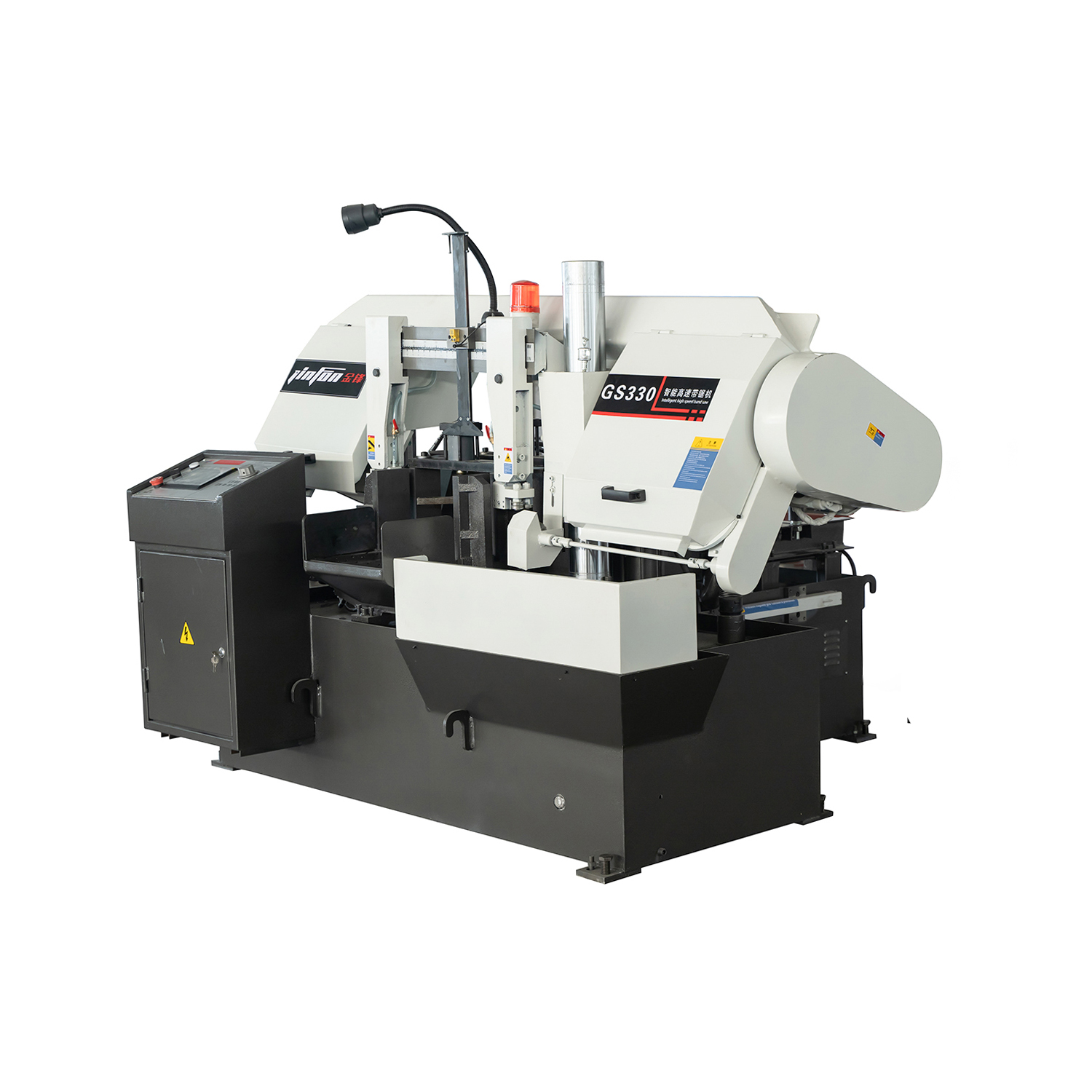 GS330數控帶鋸床的金屬鋸切水平